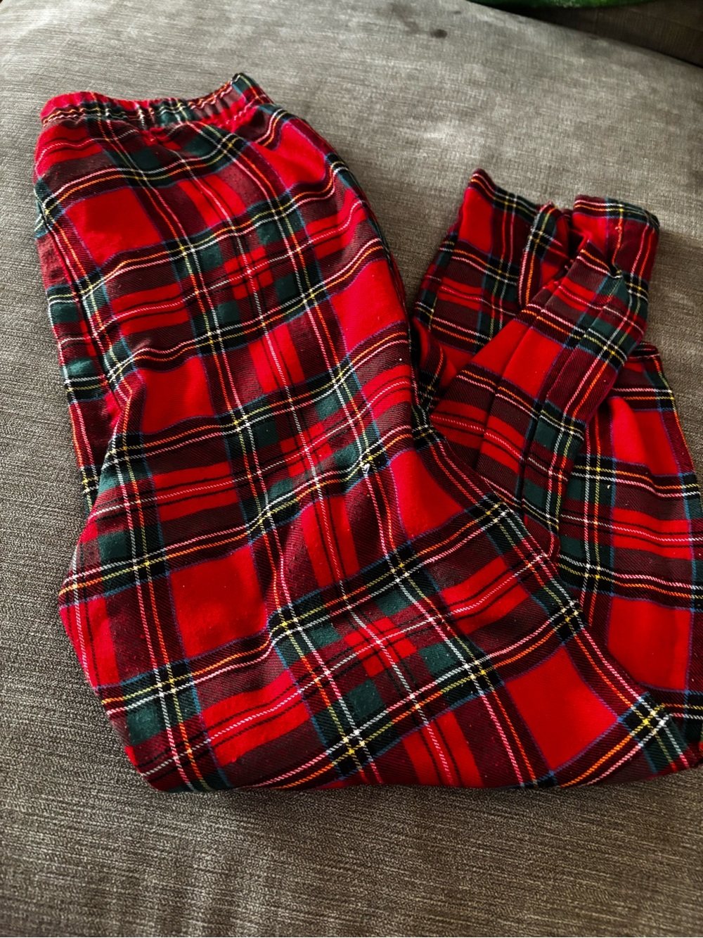 Red Plaid unisex L (10-12) Lounge Pants